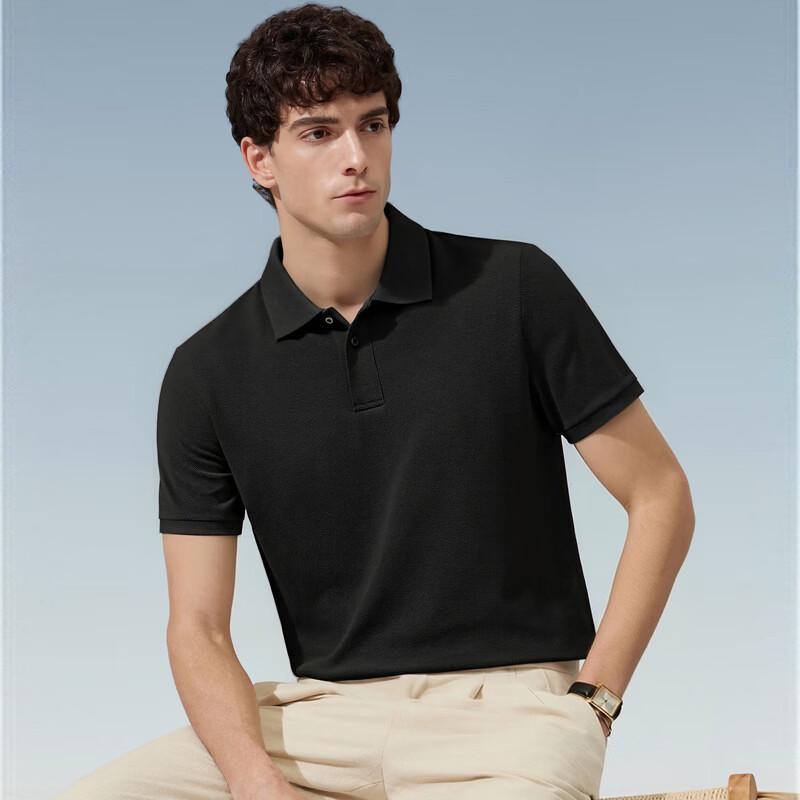Judger Men s Summer Business Casual Mercerized Cotton Polo T-Shirt L