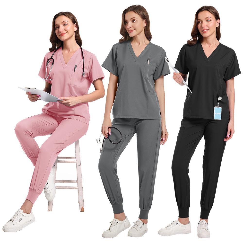 Unisex Short Sleeve Scrub Suit for Pet Hospital - Surgical Gown Set