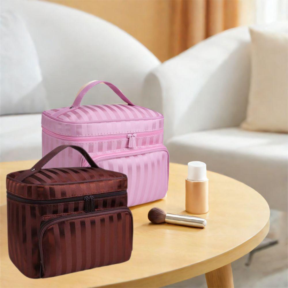 Large Capacity Makeup Bag Hand-held Toiletry Bag Portable Travel Organizer Women