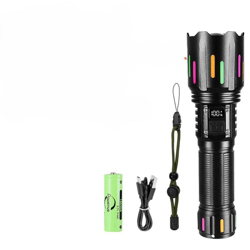 

8000000 лм Мощный фонарик с функцией стробоскопа Самый мощный светодиодный фонарь 800 Вт Супер яркие фонарики Лампа с подзарядкой Type-C Фонарь с дальним светом With 18650 battery