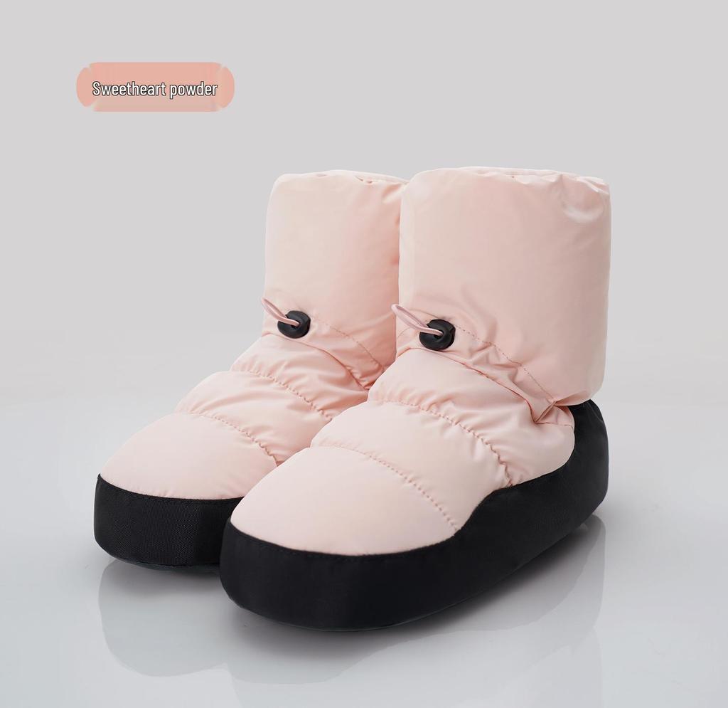 Women's Fleece Lined Ballet Warm-Up Boots - Autumn/Winter Practice Shoes for Dancers