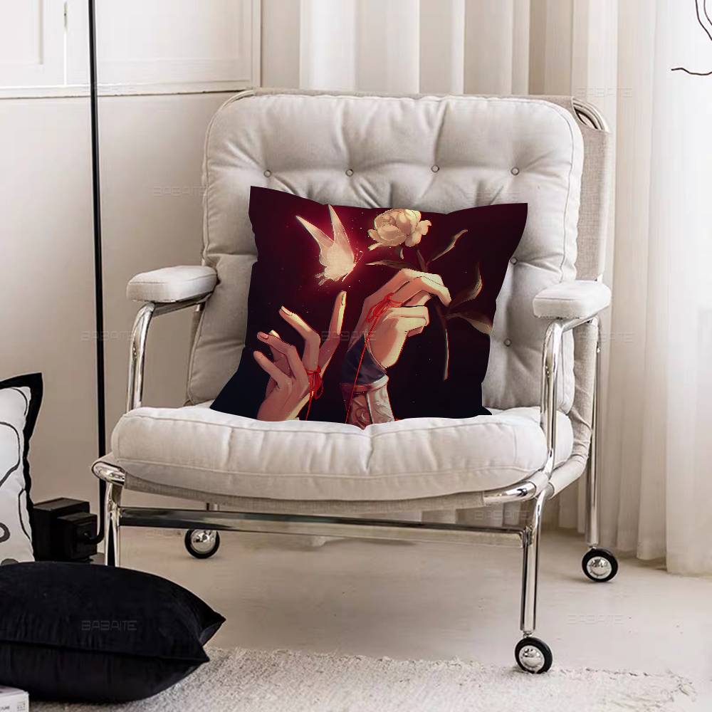 Heaven Officials Blessing Cushion Cover Inches Farmhouse Decor Home Throw Pillow Covers For Couch Decorations