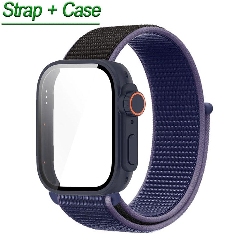 Correa de nailon funda de cristal para Huawei Watch Fit Correa