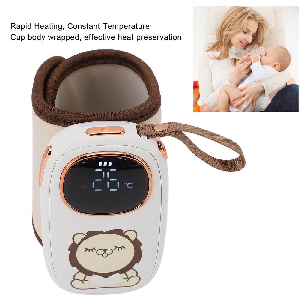 Baby Bottle Warmer Constant Temperature Portable Milk Bottle Heating Sleeve for Travel USB Charging
