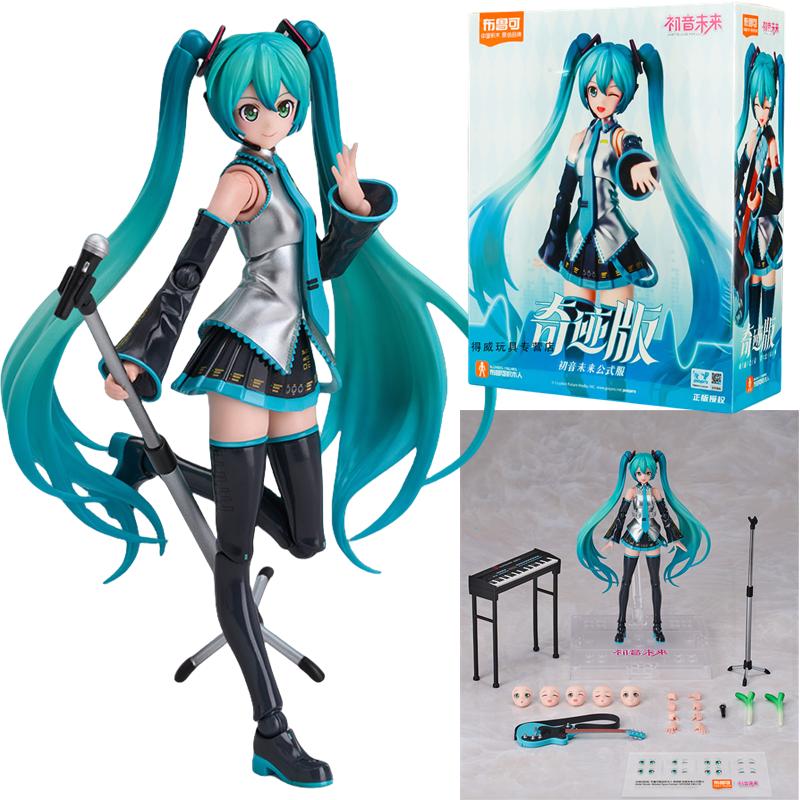 

BLOKEES Оригинальная Hatsune Miku Sakura Miku 17-я WITH YOU Чудесное Издание Q версия Фигурка-трансформер Сборная игрушка Коллекция Подарок