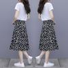 Spring Trendy Letter Print Skirt & Short Sleeve T-Shirt Set for Women