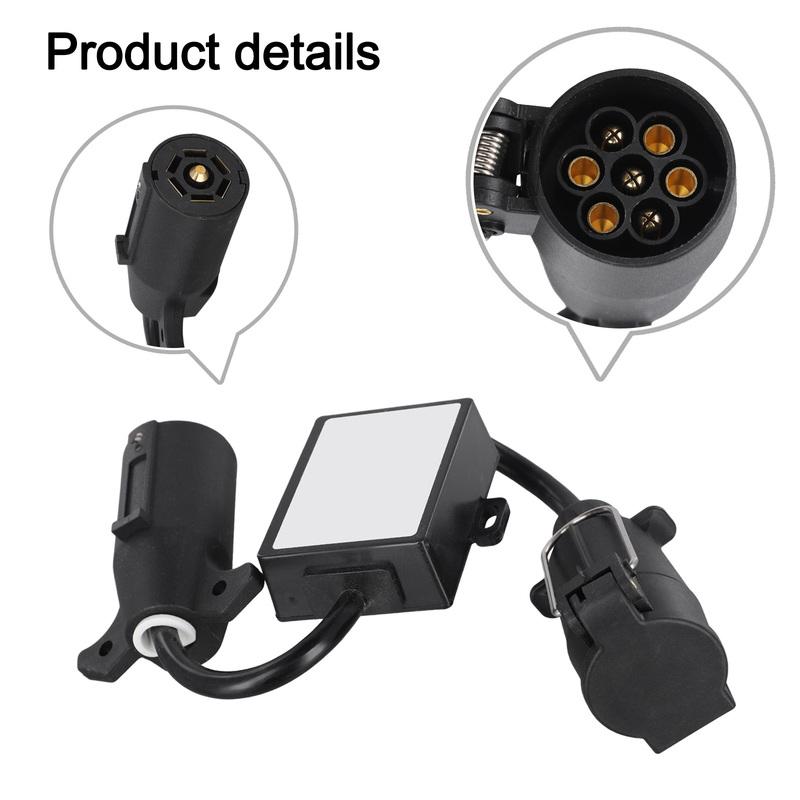 Trailer Light Adapter US To EU Trailer Converter Outdoor Activities Easy Installation Electrical Solution For Boat Trailer