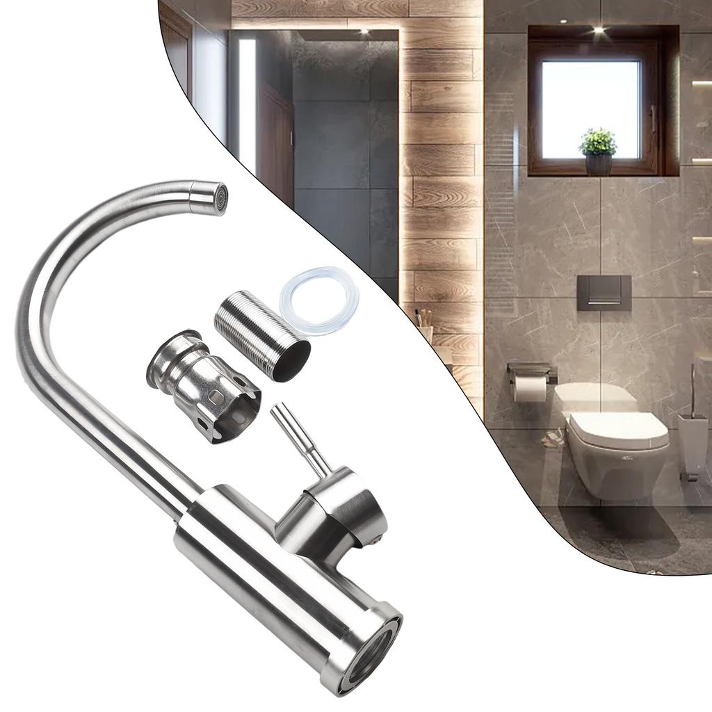 304 Stainless Steel Kitchen Faucet Sink Faucet Tap Cold Hot Mixer Tap Dual Control Adjustable Sink Ceramic Valve 2 Hole Faucet