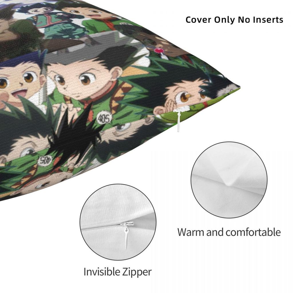 Neuer Stil Wohnzimmer HXH Gon Und Killua HunterDekoration Kissenbezug Merch Kissenbezüge Quadratisch Mehrere Größen