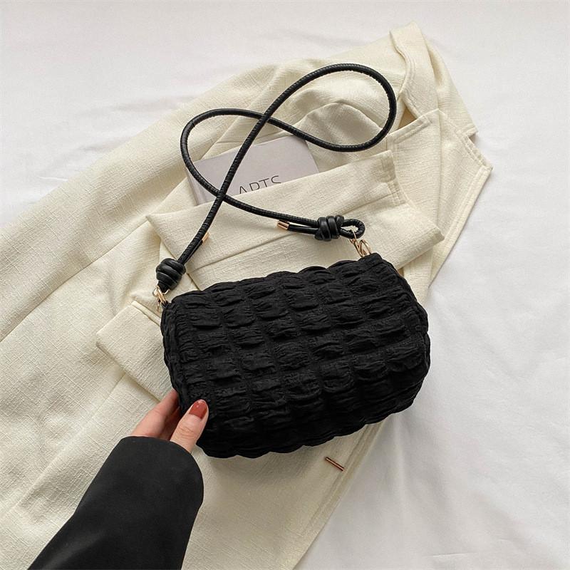 Trendy 2024 Summer Fashion Handbag Stylish Casual Tote Bag For Women In Black Green Cream Pink Coffee Colors