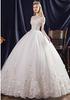 [Housaku Co., Ltd.] Wedding Dress, High Neck, French Sleeves, Long Length, Princess Line, Elegant, Premium Dress, Lace-up, Pure White, Bridal Dress (2
