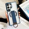 KEYSION Magnetic Phone Case for Samsung Galaxy S23 S24 25 Ultra Translucent Matte Silicone+PC Upright Kickstand Shockproof Back Cover