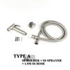 Stainless Steel Brushed Handheld Toilet Bidet Sprayer Kit Hand Bidet Shattaf for Bathroom Hand Shower Sprayer Head Self Cleaning
