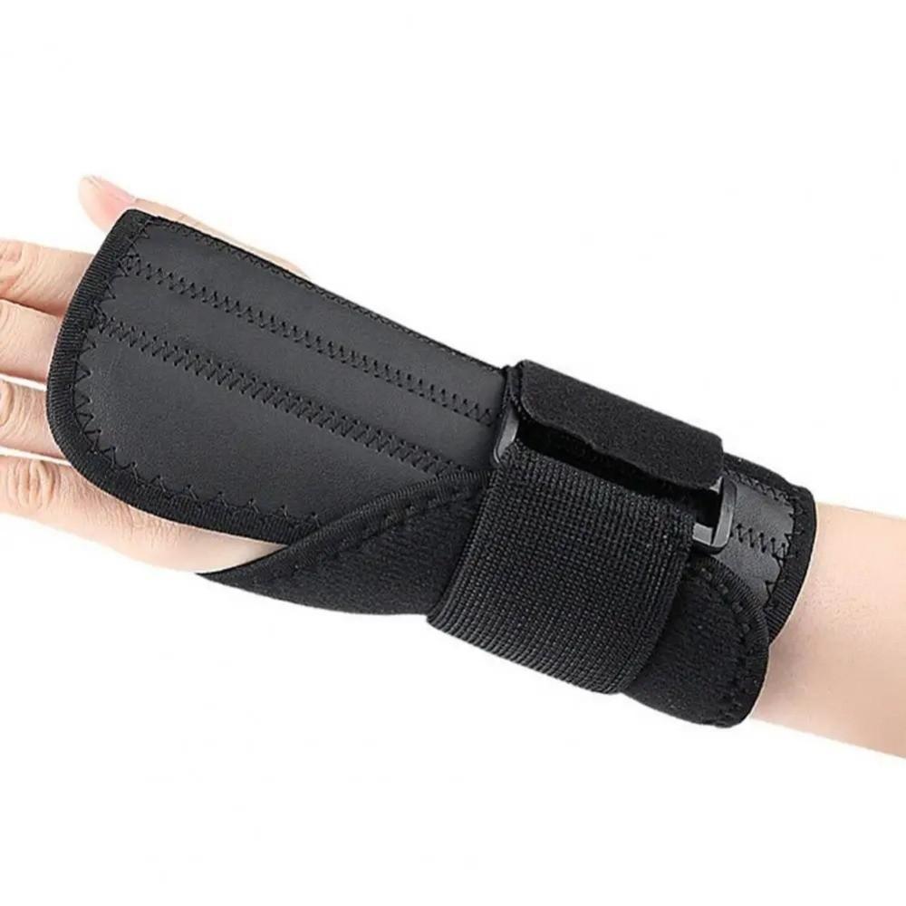 New Black Wrist Brace Adjustable Soft Wrist Support Aluminum Plate Compression Splint Stabilizer Secure Fastening