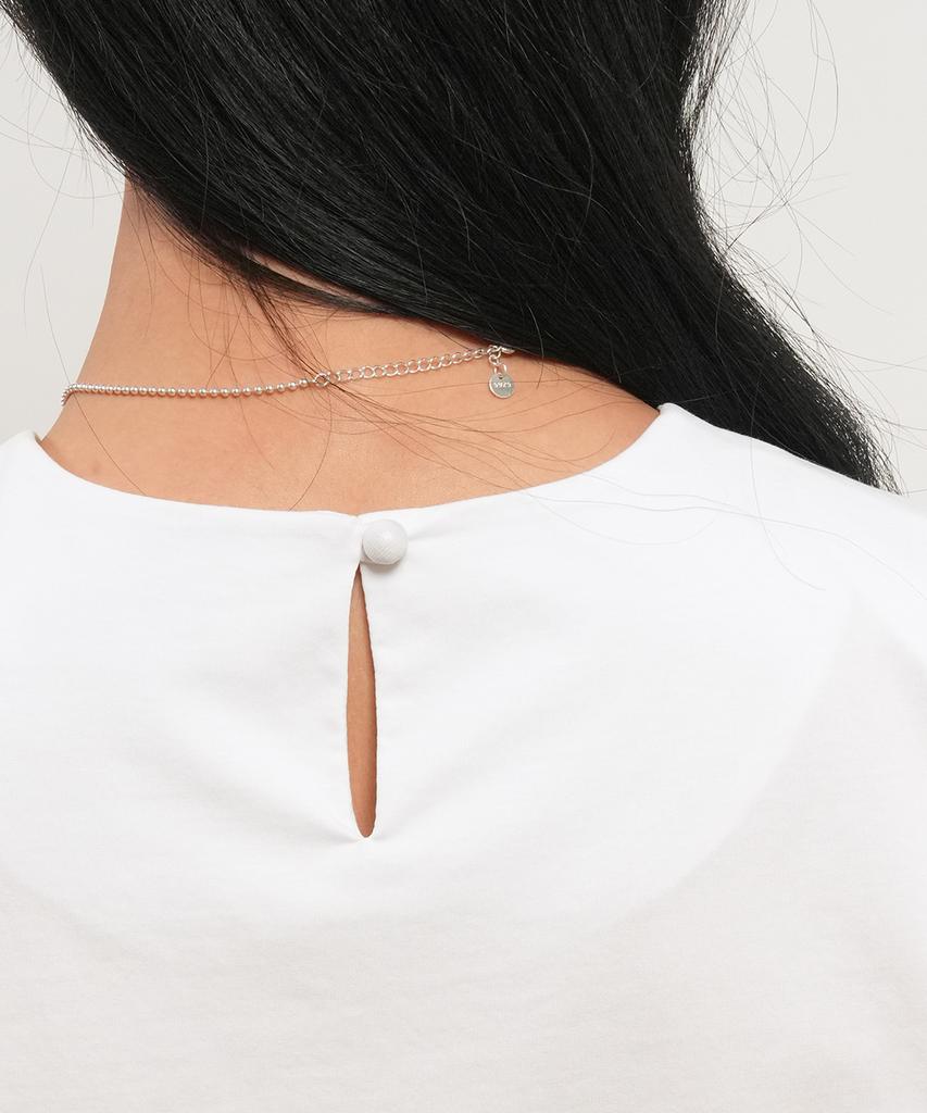 GENERALIDEA Shoulder Padded Twist T-Shirt [White] / Gf2Lts523