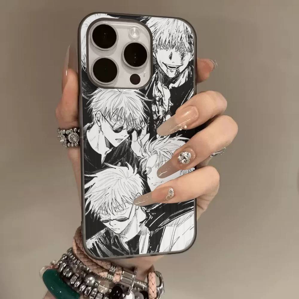 Jujutsu Kaisen Satoru Gojo Comics Luxury Ripple Shockproof Phone Case For IPhone 17 Air 16 15 14 13 12 11 Pro Max Plus Pro