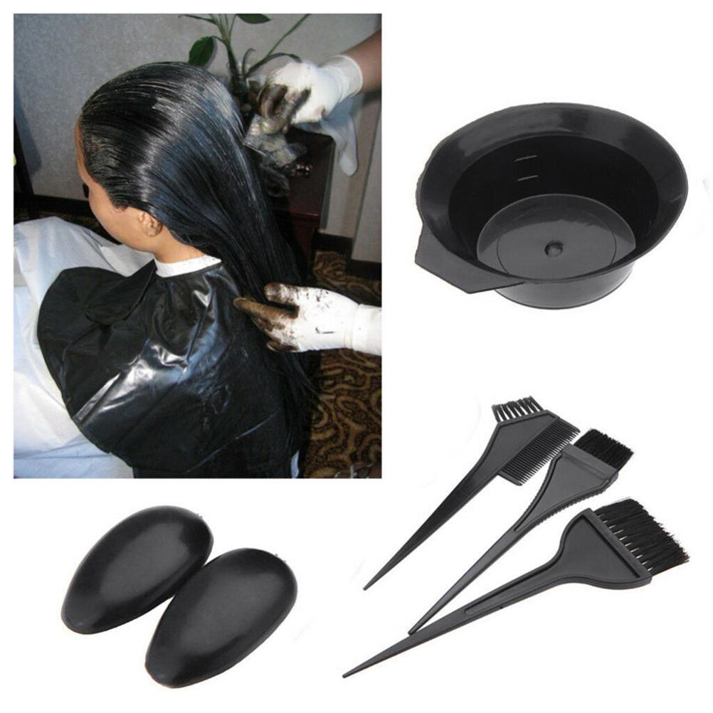9Pcs Hair Dye Coloring Kit Hair Tinting Bowl Dye Brush Ear Cover Gloves Hair Coloring Cape For