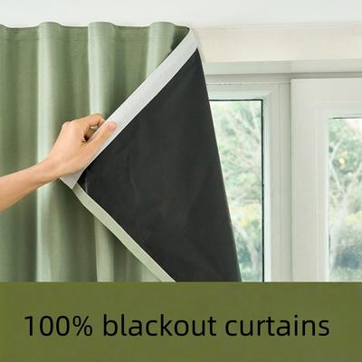 Mocne Zasłony Zaciemniające na Rzepy Podwójna Warstwa Samoprzylepne Do Sypialni i Salonu Do Eleganckiej Dekoracji