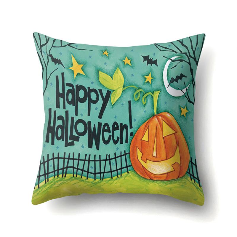 Halloween Pillowcase Car Waist Pillow Pumpkin Sofa Cushion Cover Office Home Living Room Pillowcase