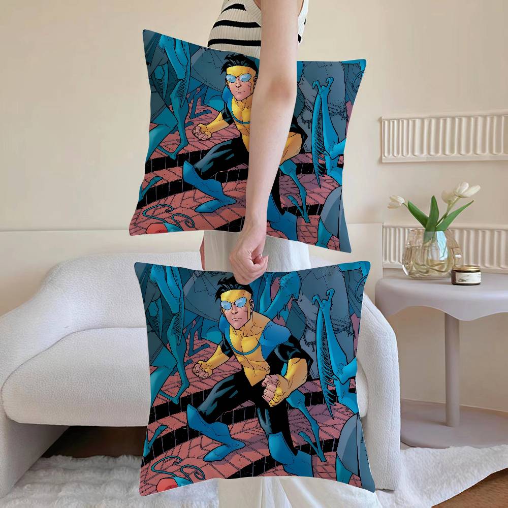 

Cool I-In-Vin-Ci-bleS Pillow Case Sofa and Living Room Decorative Cushion Covers Dust-proof and Mite-proof Invisible Zipper 12x12Inch