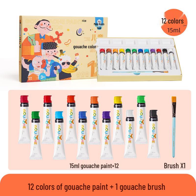 

Набор гуашевых красок Milo 24 цвета, смываемые, для детей