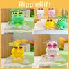 Swimming Animal Circle Cartoon Keychain Rabbit Frog Wearing Design Sunglasses