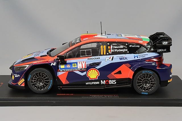 IXO Hyundai i20 N Rally 1 2023 Central European Rally Winner Widag 1/18 #11 T. Neuville/M.