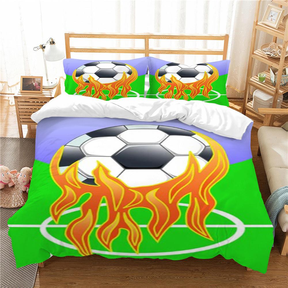 Duvet Cover Football Quilt Cover Queen Size Bedding Home Textiles 3D Printed Children Teen Soft Bedding Cover Set
