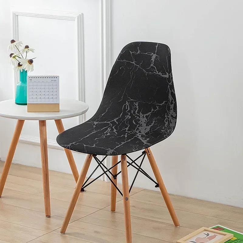 

Printed Stretch Shell Chair Cover Spandex Armless Back Chair Covers Washable Slipcover Furniture Protector for Home Office Hotel 1 Piece