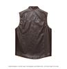 Cross2025 Men's Autumn/Winter Plus Velvet Thick Leather Vest - Youth Outdoor Casual Fashion