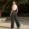 Hohe Taille Weites Bein Yogahosen für Damen Lockerer Schnitt Elastischer Bund Entspannte Lounge Trainingshosen mit Taschen