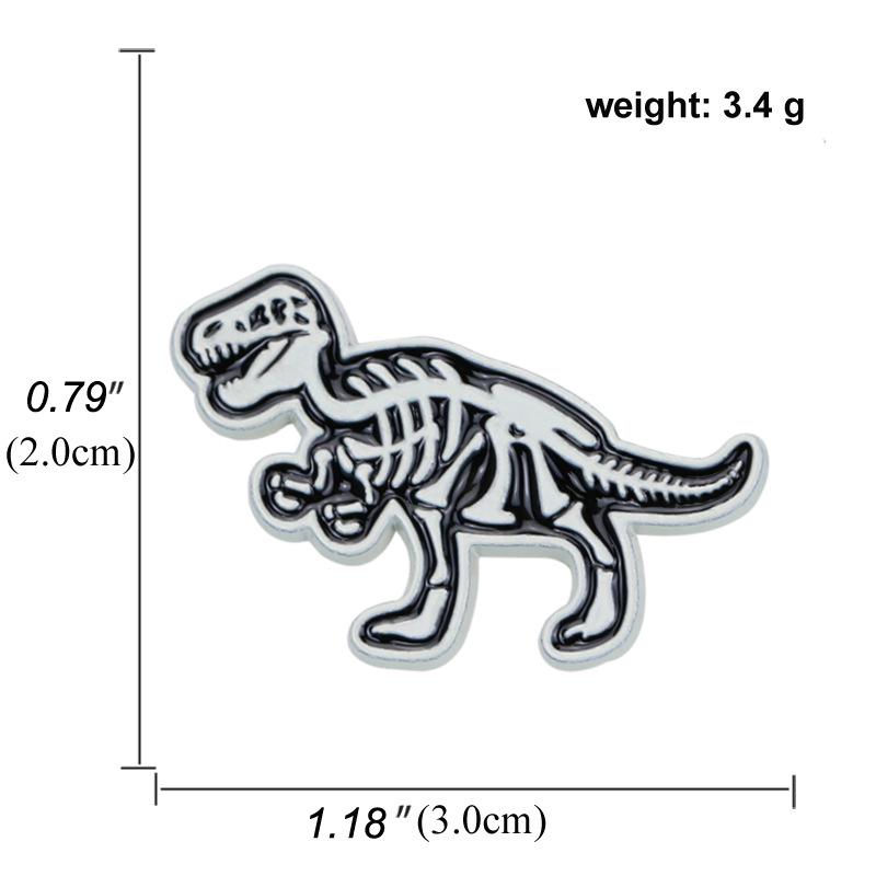 Anime Dinosaur Lapel Pin: Japanese & Korean Style Enamel Brooch for Men's Fashion
