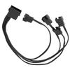 PWM Fan Splitter Practical 4 Pin Adapter Durable 3 Pin Extension Power Cable for Desktop Computer