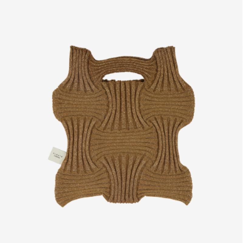 Pleatsmama Glitter Camel Newbow Bag