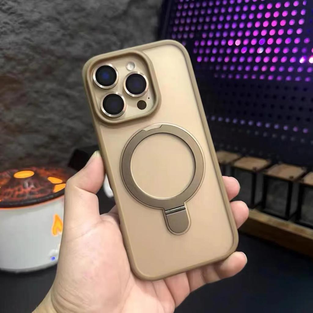 Luxury Magsafe Wireless Charging Case For iPhone 1116 12 13 14 15 17Pro Max Plus Magnetic Ring Bracket Camera Protection Cover