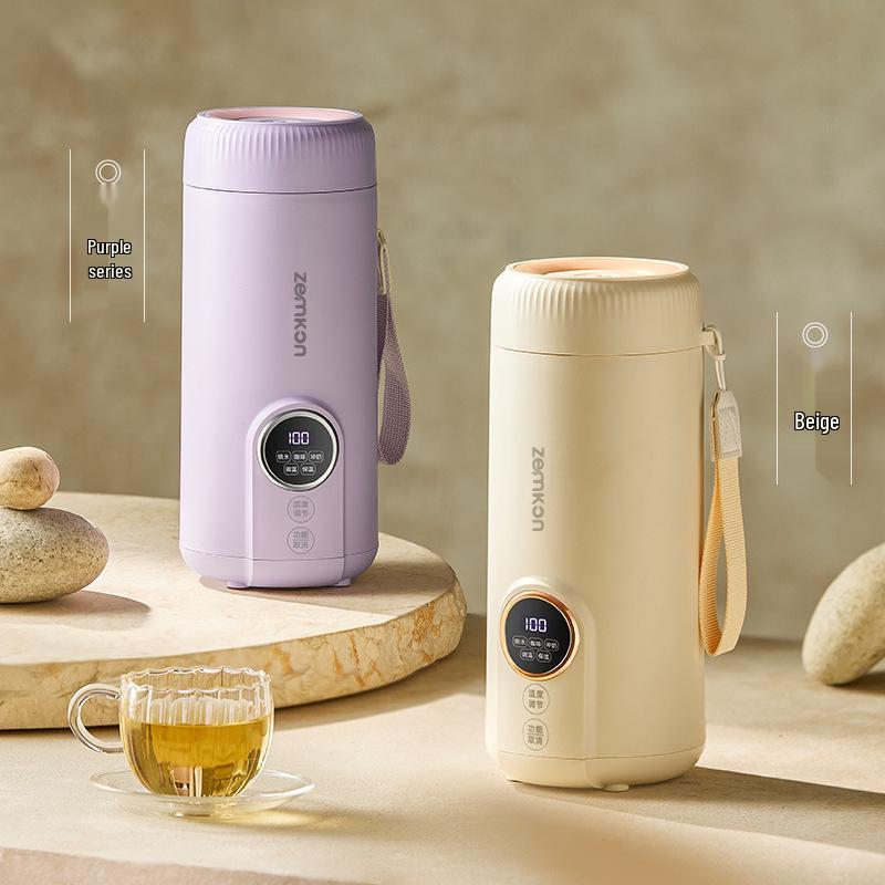 Compact Electric Travel Kettle: Portable Insulated Cup for Dorms & Business Trips