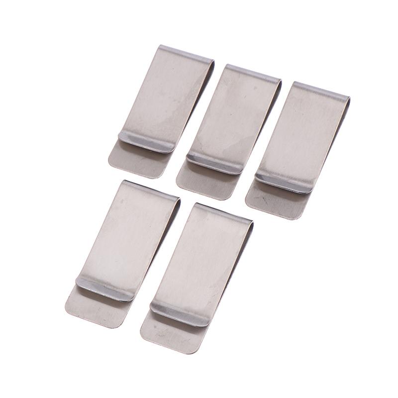 5 Piezas Clip de Dinero Metálico Delgado Simple Portátil Multifuncional Clips para Tarjetas de Visita Billetera para Hombre Soporte para Tarjetas de Visita Cartera Pinza para Efectivo