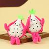 Plush Dragon Fruit Keychain Soft And Cute Fruit Shaped Accessory For Kids And Bags