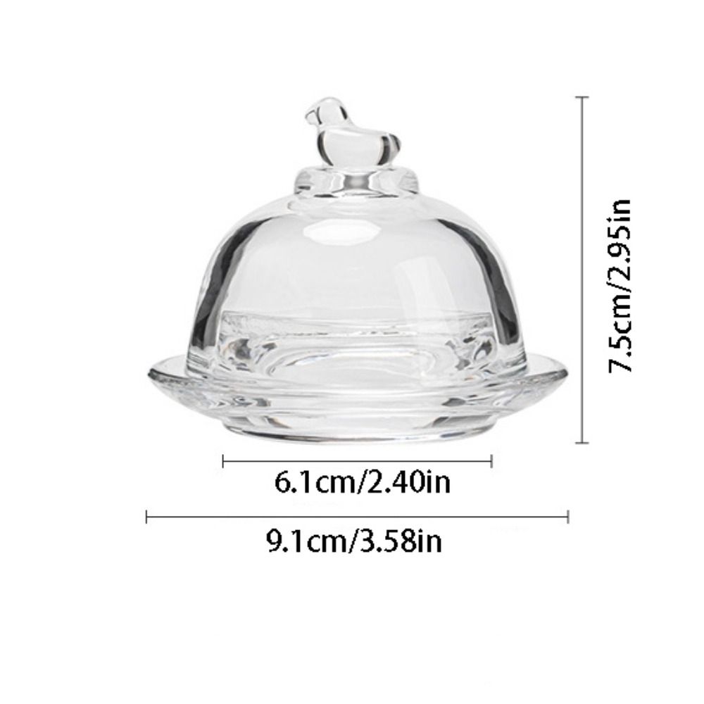 with Dust Cover Storage Tray Glass Dessert Plate Multi-Function Cake Display Plate  Fruit