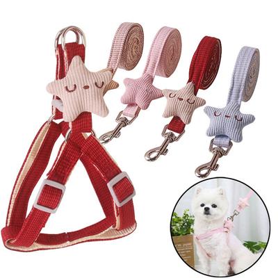 Set Guinzaglio e Pettorina per Animali Domestici da 1,2 m con Pettorina a Stella Marina Catena per Cani Piccoli e Gatti Passeggio Guinzaglio Gilet Articoli per Animali Domestici