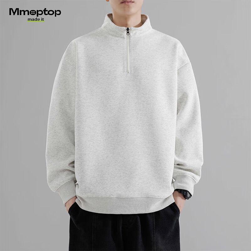 Pánská mikina MMOPTOP v americkém stylu na poloviční zip