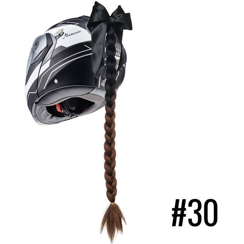 

Новый мотоциклетный шлем косички женщина косички парик для мотоциклетных шлемов 11 цветов скручивание двойной косички конский хвост с присоской бант