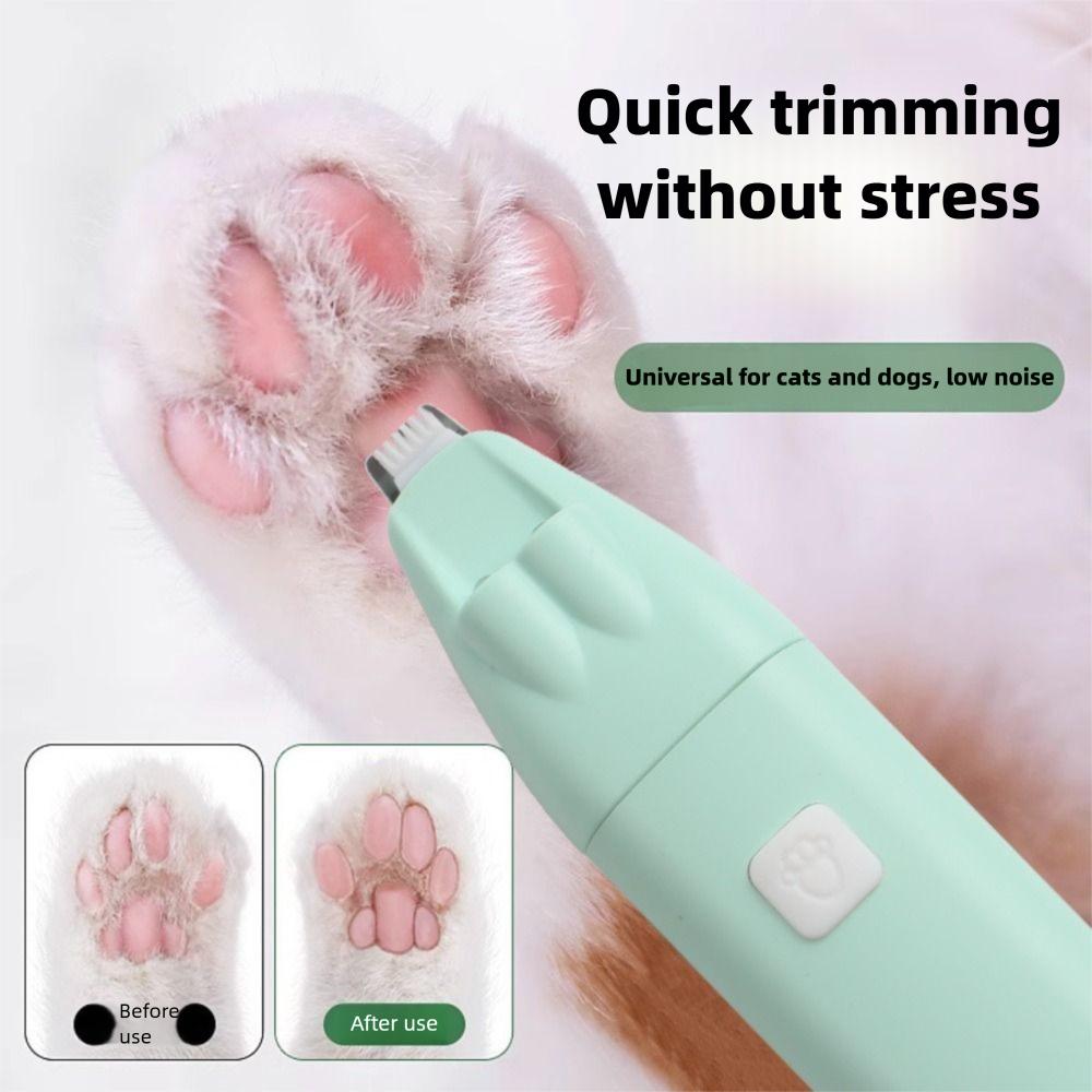 with Led Light Dog Hair Trimmer Rechargeable Waterproof Pet Foot Hair Trimmer Pet Care Supplies Electric Pet Shaver