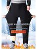 Men's Winter Warm Three-Layer Elastic Cotton Trousers with Velvet Lining for Middle-Aged and Elderly
