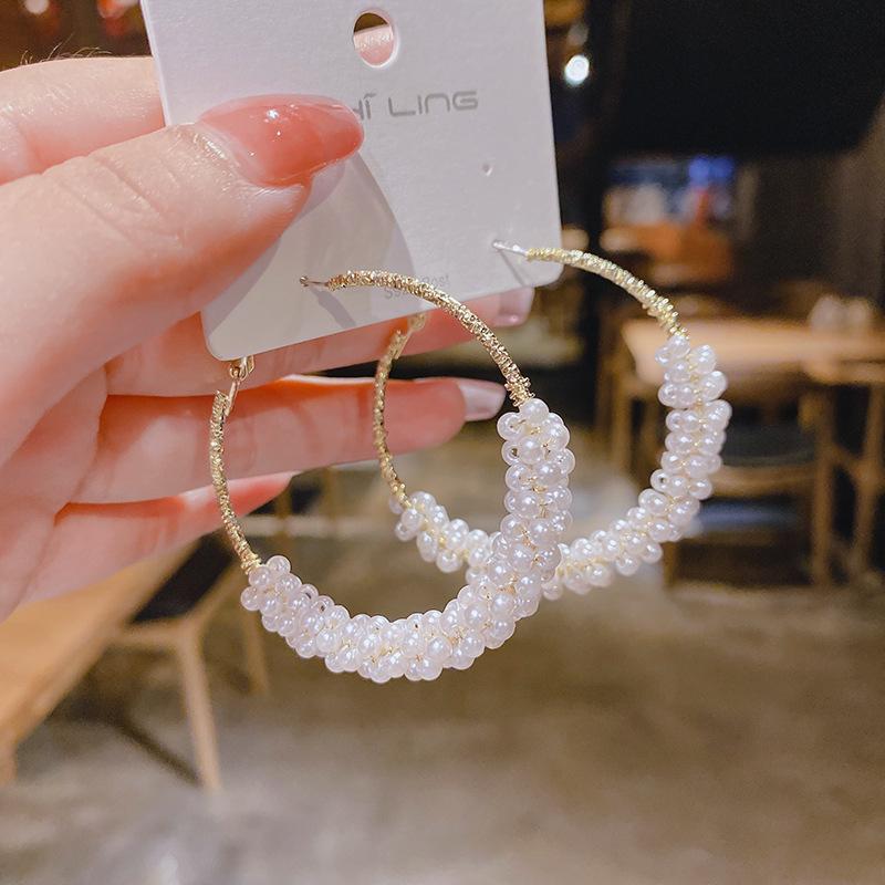 European and American Fashion High-end Atmospheric Earrings Trendy Cool Earrings Versatile Personalized Party Big Earrings Exquisite Commuter Earrings