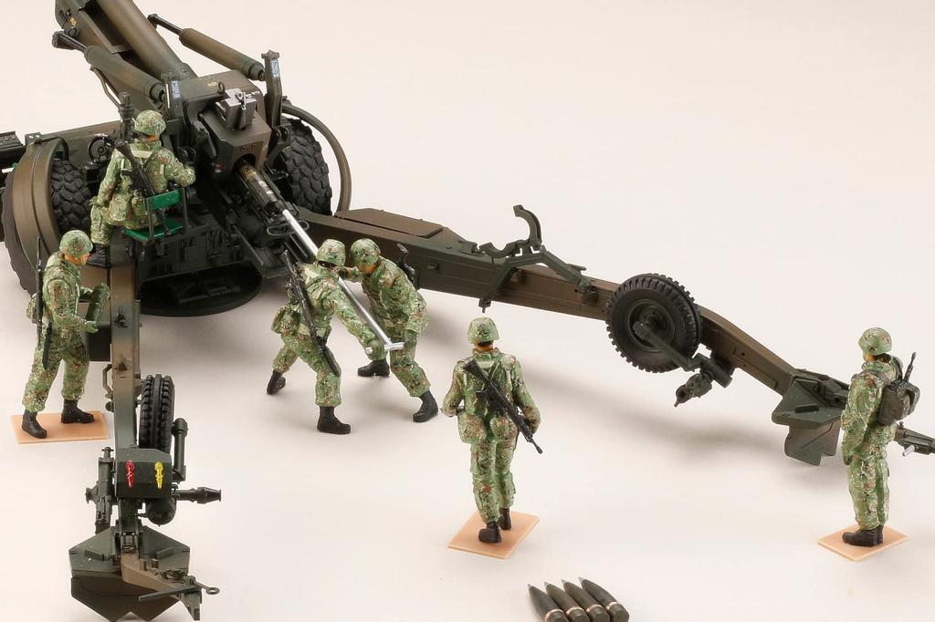 Hobby Japan HJM Military Series Ground Force Field Special Forces Set Plastic Model HJMM002 Molded Color 1/35 No.2 Self-Defense FH-70