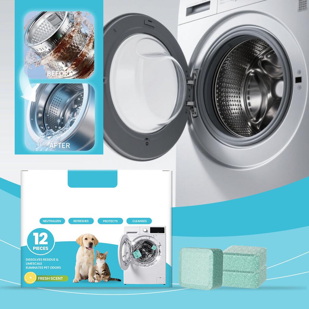Washing Machine Cleaning Tablets, Powerful Descaling, Sterilization And Disinfection Fully Automatic Drum.