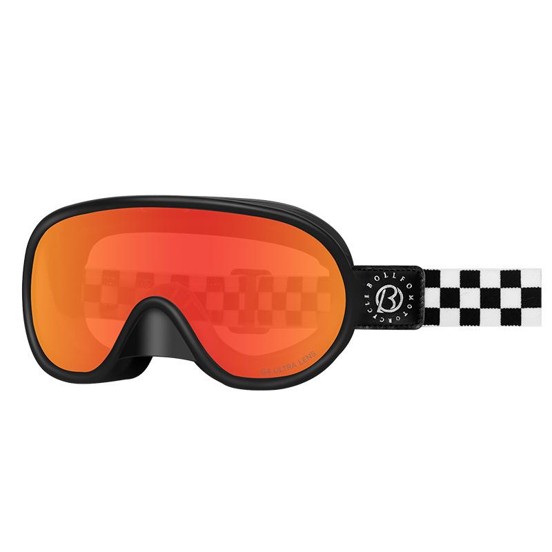"Day-Night Dual-Use Retro Motorcycle Goggles: Color-Changing, Myopia-Compatible for Harley Helmets"
