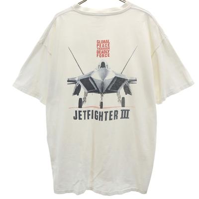 POWER PRO by ONEITA 90s Old Back Print JETFIGHTER3 Short Sleeve T-shirt Men's Used