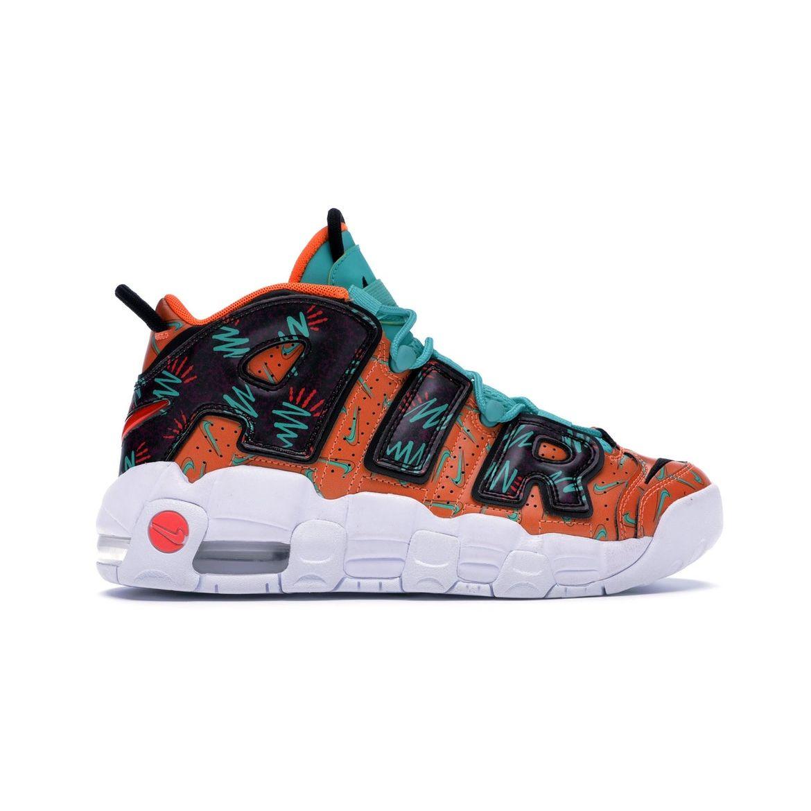 

Кроссовки Nike Air More Uptempo GS What The 90s Multi-Color Total-Orange Black-Hyper-Jade-Bordeaux AT3408-800